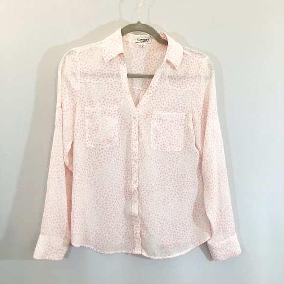 Express Slim Fit Portofino Button Up Shirt - Picture 1 of 5